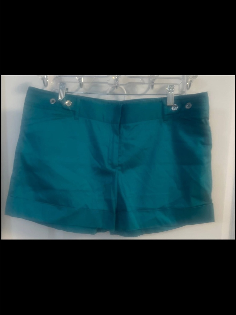 White House Black Market Teal High-Waist Shorts